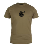 Бавовняна футболка прямого крою ЗСУ з принтом Сердце олива 50 - зображення 1