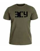 Бавовняна футболка прямого крою ЗСУ з принтом військовий олива 54 - зображення 1