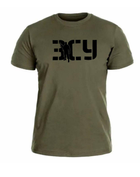 Бавовняна футболка прямого крою ЗСУ з принтом військовий олива 46 - зображення 1