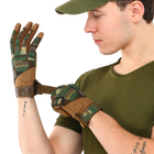 Перчатки тактические с закрытыми пальцами Military Rangers BC-8799 XL Камуфляж Woodland - изображение 5