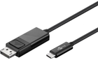 Adapter Goobay USB Type-C - DisplayPort M/M 1.2 m Black (4040849792953) - obraz 1