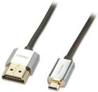 Kabel Lindy HDMI - micro-HDMI M/M 4.5 m Silver (4002888416795) - obraz 1