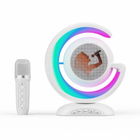 Музыкальная колонка с микрофонами grand Lightshow YS-110 белая, c двумя микрофонами