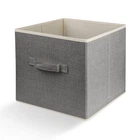 Ящик для хранения МВМ MY HOME 28х28х28 см Светло-серый (TH-08 LIGHT GRAY)