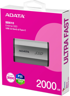 SSD диск Adata SD810 2TB 2.5" USB Type-C 3D NAND TLC Silver (SD810-2000G-CSG) - зображення 6
