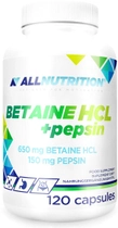 Комплекс амінокислот SFD Allnutrition Betaine HCl + Pepsin 120 капсул (5902837748474) - зображення 1