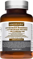 Kompleks witamin i minerałów Singularis Cytrynian Magnezu + Cytrynian Potasu + Witamina B6 120 tabs (5907796631447) - obraz 1