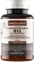Witamina B12 Singularis Natural Methylcobalamin 100 Mcg 120 caps (5907796631676) - obraz 1
