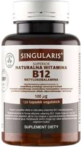 Witamina B12 Singularis Natural Methylcobalamin 100 Mcg 120 caps (5907796631676) - obraz 1