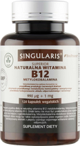 Witamina B12 Singularis Natural Methylcobalamin 990 Mcg + Bioperine 1 Mg 120 caps (5907796631751) - obraz 1