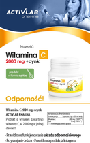 Kompleks witamin i minerałów ActivLab Pharma Witamina C 2000 Mg + Cynk 150 g (5903260901450) - obraz 3