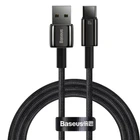 Кабель Baseus Tungsten Gold Fast Charging Data Cable USB to Type-C 100W 20V 5A 1м (CAWJ000001) Black