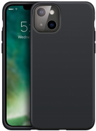 Etui plecki Xqisit Silicone Case do Apple iPhone 13 mini Black (4029948205960) - obraz 1