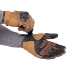Перчатки тактические с закрытыми пальцами Military Rangers BC-9876 2XL Койот с черными вставками - изображение 2