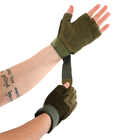 Перчатки тактические с открытыми пальцами BLACKHAWK BC-4380 XL Оливковый - изображение 4