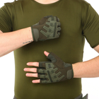 Перчатки тактические с открытыми пальцами SP-Sport BC-8808 L Оливковый - изображение 5