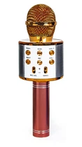 Бездротовий мікрофон-караоке Wster, MP3, Bluetooth. Pink and Gold (1525693038)
