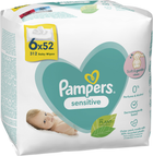 Chusteczki nawilżane dla niemowląt Pampers Sensitive 6x52 szt (8001841041452) - obraz 3