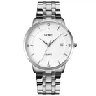 Наручные мужские классические часы Skmei 1801S (Серебристые)