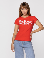 Koszulka damska bawełniana Lee Cooper LOGAN3-3030 M Czerwona (5904347389055) - obraz 3