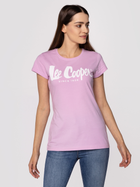 Koszulka damska bawełniana Lee Cooper LOGAN3-3030 M Różowa (5904347389093) - obraz 3