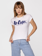 Футболка бавовняна жіноча Lee Cooper LOGAN3-3030 L Білий/Темно-синій (5904347389000) - зображення 3