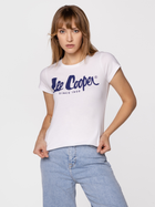 Koszulka damska bawełniana Lee Cooper LOGAN3-3030 M Biały/Ciemnoniebieski (5904347389017) - obraz 3