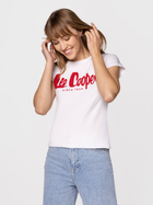 Koszulka damska bawełniana Lee Cooper LOGAN3-3030 XL Biały/Czerwony (5904347388980) - obraz 4