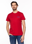 Koszulka męska bawełniana Lee Cooper BRAND10-2410 2XL Czerwona (5904347395919) - obraz 1