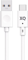 Kabel Xqisit NP USB Type-C - USB Type-A 1.5 m White (4029948221441) - obraz 1