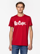 Koszulka męska bawełniana Lee Cooper SCRIPT5-2405 S Czerwona (5904347396176) - obraz 3
