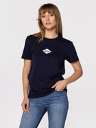 Футболка бавовняна жіноча Lee Cooper DIAMOND MINI-2420 L Темно-синя (5904347396237) - зображення 1