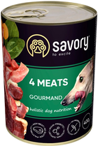 Влажный корм для собак Savory Dog Gourmand 4 вида мяса