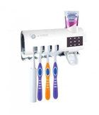 Тримач диспенсер для зубної пасти та щіток автоматичний Toothbrush sterilizer УФ-стерилізатор