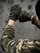 Плотные перчатки M-Pact с защитными накладками из ABS-пластика и антискользящими ладонями зеленый мультикам - изображение 8