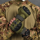 Беспалые перчатки с защитными накладками Outdoor Tactics олива размер M - изображение 3