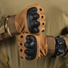 Беспалые перчатки с защитными накладками Outdoor Tactics койот размер M - изображение 4