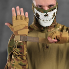 Беспалые перчатки Lesko E302 Sand с защитными накладками койот размер M - изображение 4