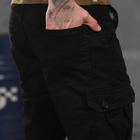 Чоловічі шорти Loshan котон з лямками під ремінь чорні розмір M - зображення 6