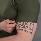 Мужская потоотводящая футболка Coolpass олива размер M - изображение 4