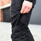 Легкі Чоловічі Штани з посиленими колінами чорні розмір S - зображення 4