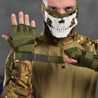 Беспалые перчатки Lesko E302 Sand с защитными накладками олива размер M - изображение 4