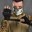 Безпалі рукавиці із захисними накладками Outdoor Tactics чорні розмір M - зображення 4