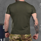 Потоотводящая мужская футболка Eagle Coolmax олива размер S - изображение 3