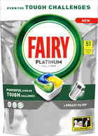Капсули для посудомийних машин Fairy Platinum Лимон 51 шт (8700216236874) - зображення 1