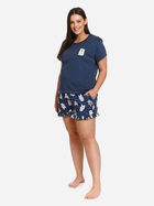 Піжама (футболка + шорти) жіноча бавовняна Doctor Nap Pm.4219 L Темно-синя (5902701163754) - зображення 6