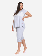 Піжама (футболка + бриджі) жіноча Doctor Nap Pw.9232 XL Сіра (5902701104597) - зображення 6
