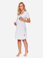 Нічна сорочка жіноча бавовняна Doctor Nap TCB.9393 M Світло-сіра (5902701114695) - зображення 5
