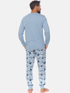 Piżama (longsleeve + spodnie) męska z bawełny Doctor Nap PMB.4511 S Błękitna (5901592706804) - obraz 2