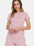 Піжама (футболка + шорти) жіноча бавовняна Doctor Nap PM.4315 M Рожева (5902701181505) - зображення 3